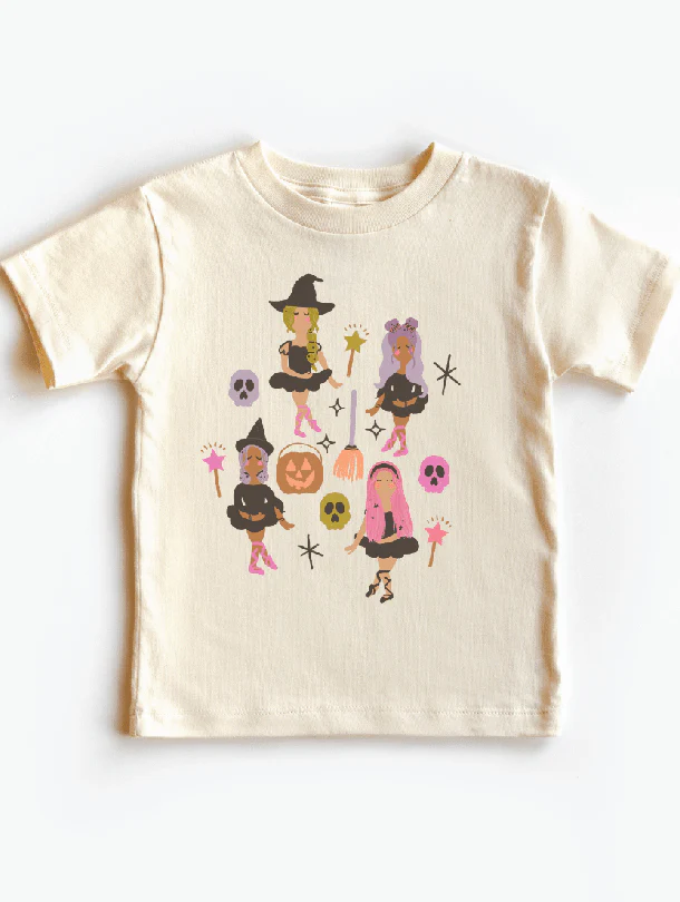 Ballerina Halloween Witches Girls Halloween Kids Shirt