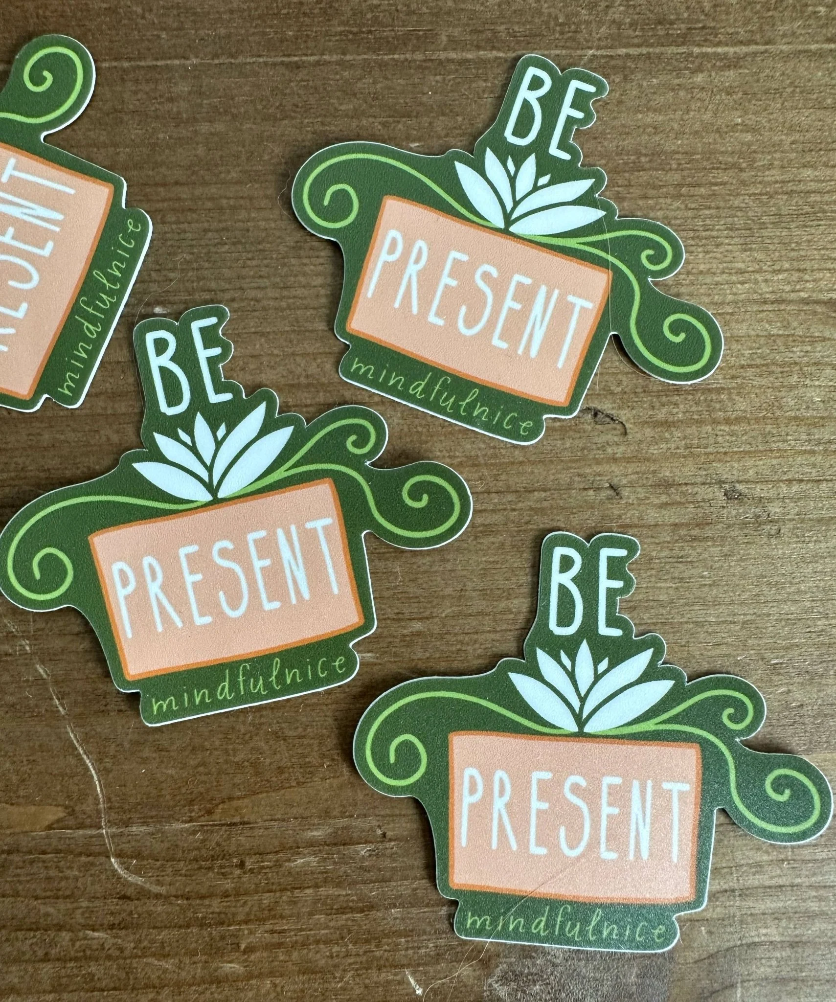 Be Present Mindfulness Sticker Decal - Image 2
