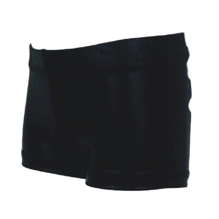 Black Shiny Performance Shorts - Image 3