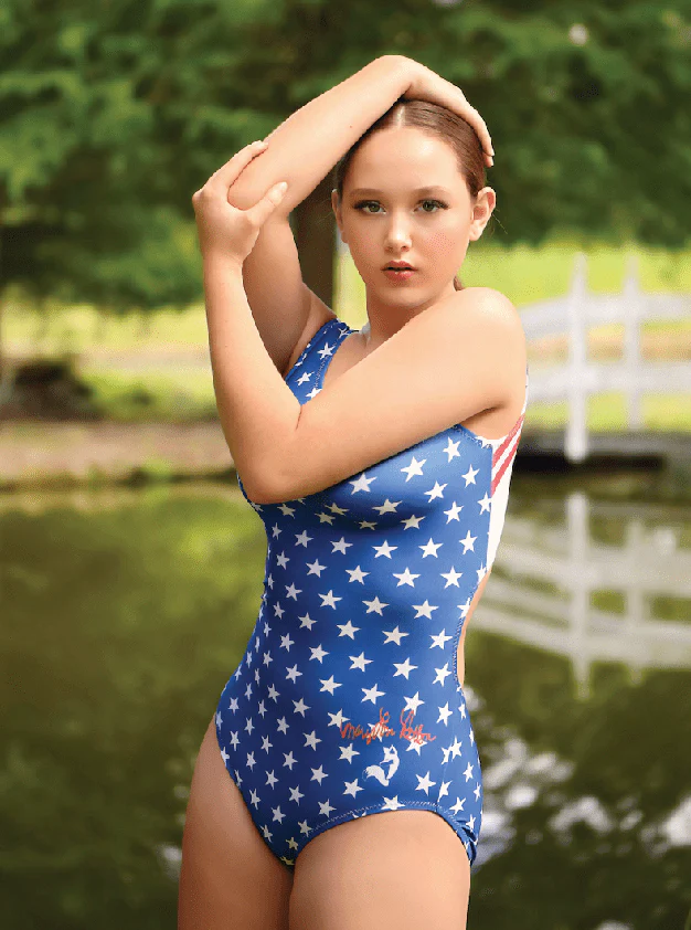 Blue Stars Leotard for Dance & Gymnastics (2024 Games) - Image 2