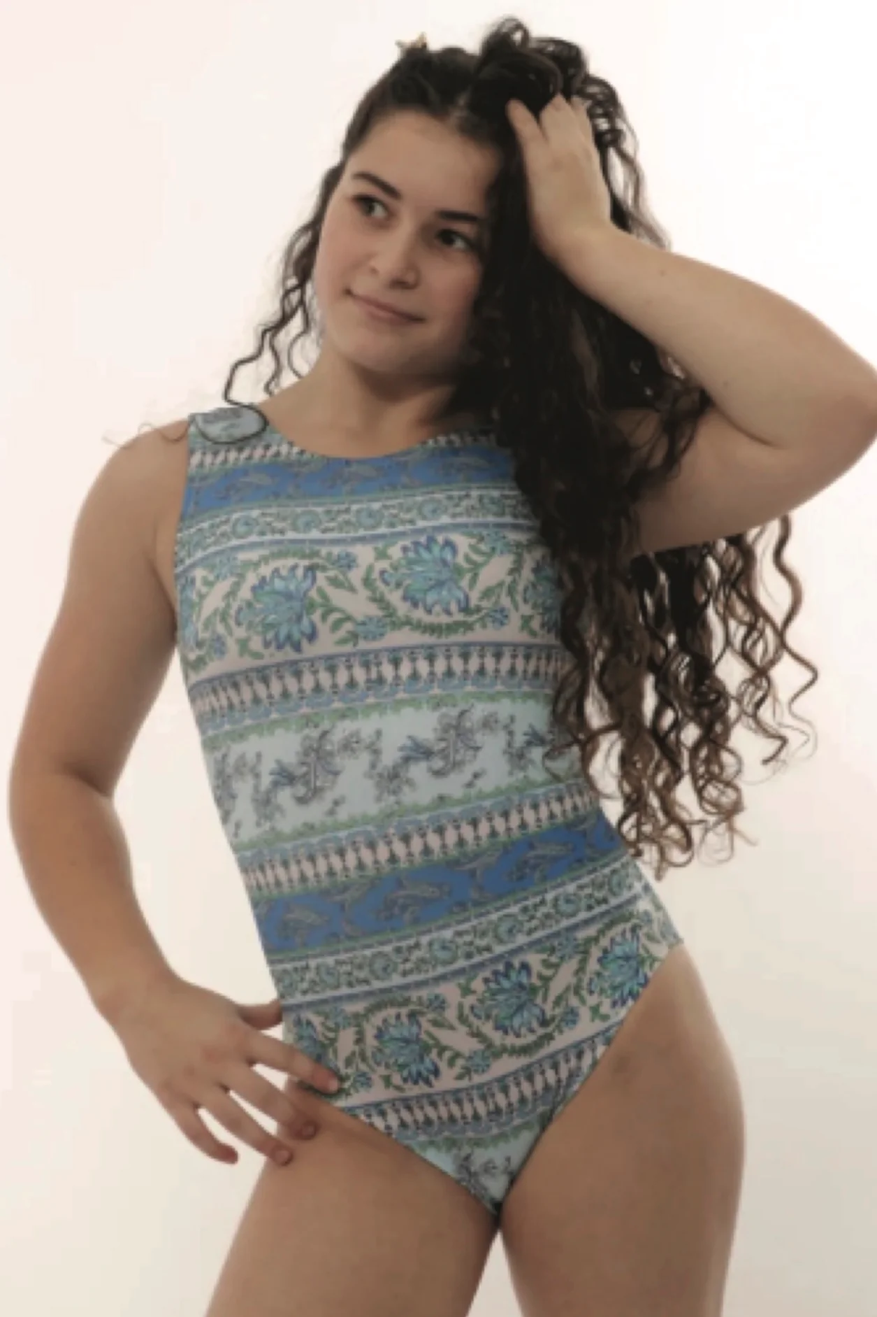 Blue Tapestry Gymnastics Leotard - Comfortable & Stylish Foxy's Leo