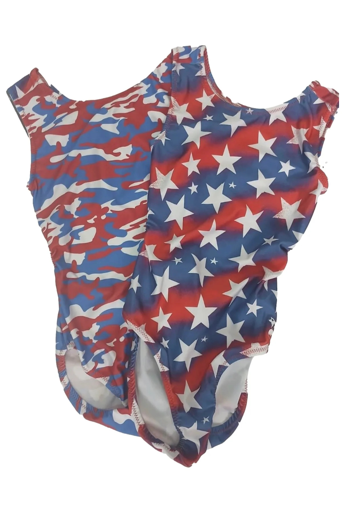 Camo Stars Patriotic Vice Versa Gymnastics Leotard (Which Will You Choose?)