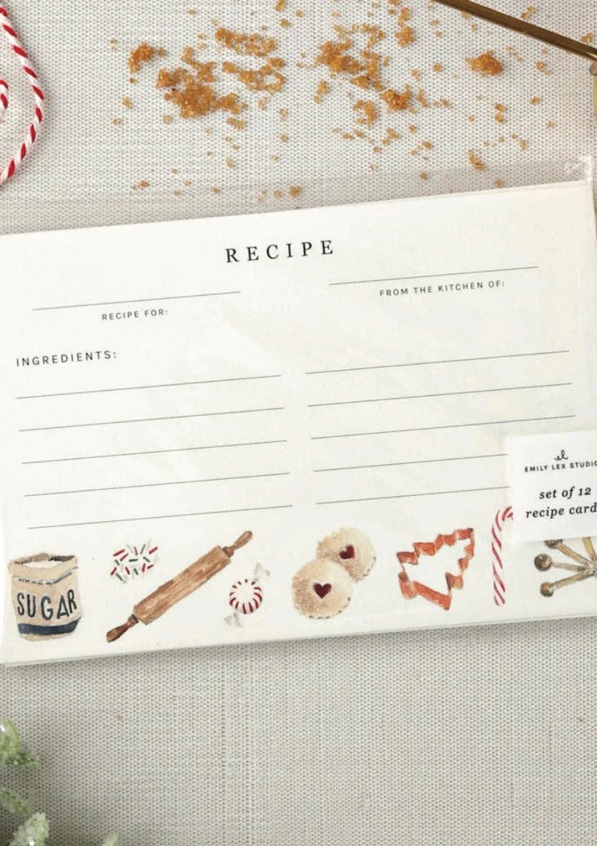 Christmas baking recipe cards