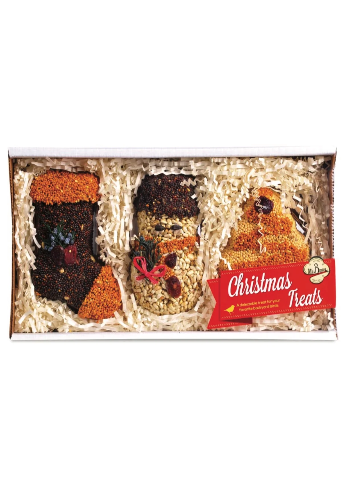 Christmas Shapes (Tree, Snowman, and Stocking) - 3Pk Bird Seed