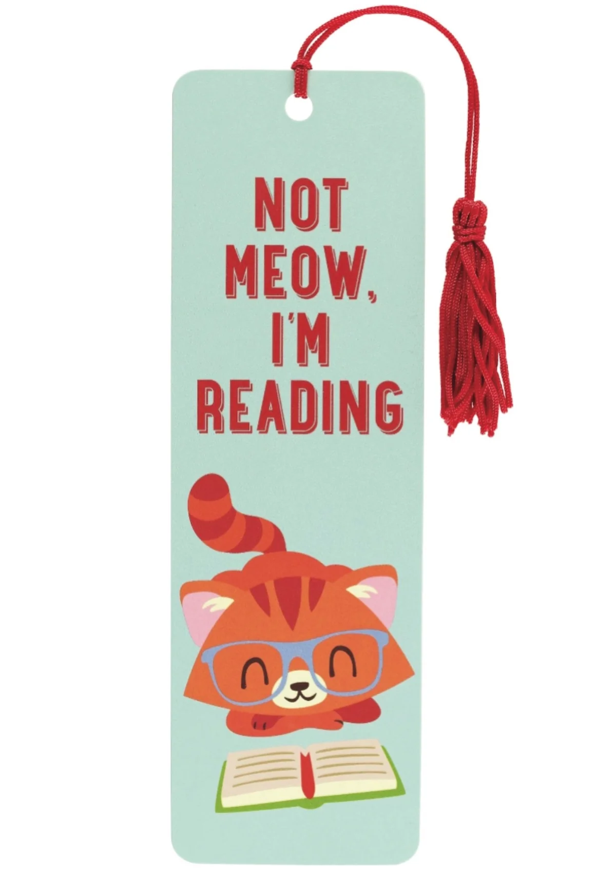 Not Meow, I'm Reading! Cute Cat Bookmark for Kids - Foxy's