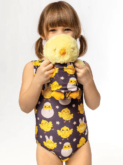 Easter Chicky Tumble Tot Matching Doll Leotard Set for Kids