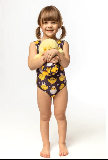 Easter Chicky Tumble Tot Matching Doll Leotard Set for Kids - Image 3