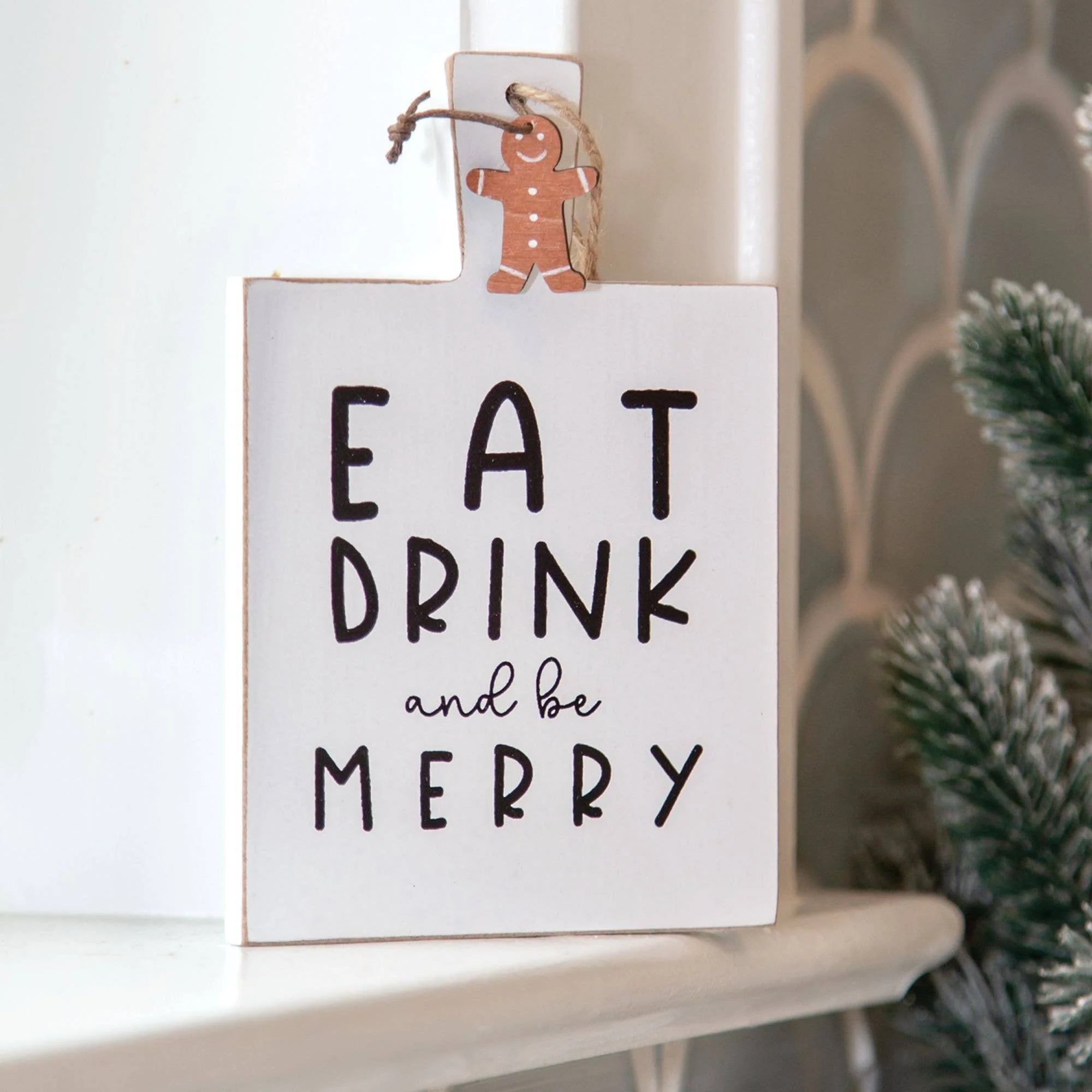 Eat Drink and be Merry Cutting Board Christmas Ornament - Image 2