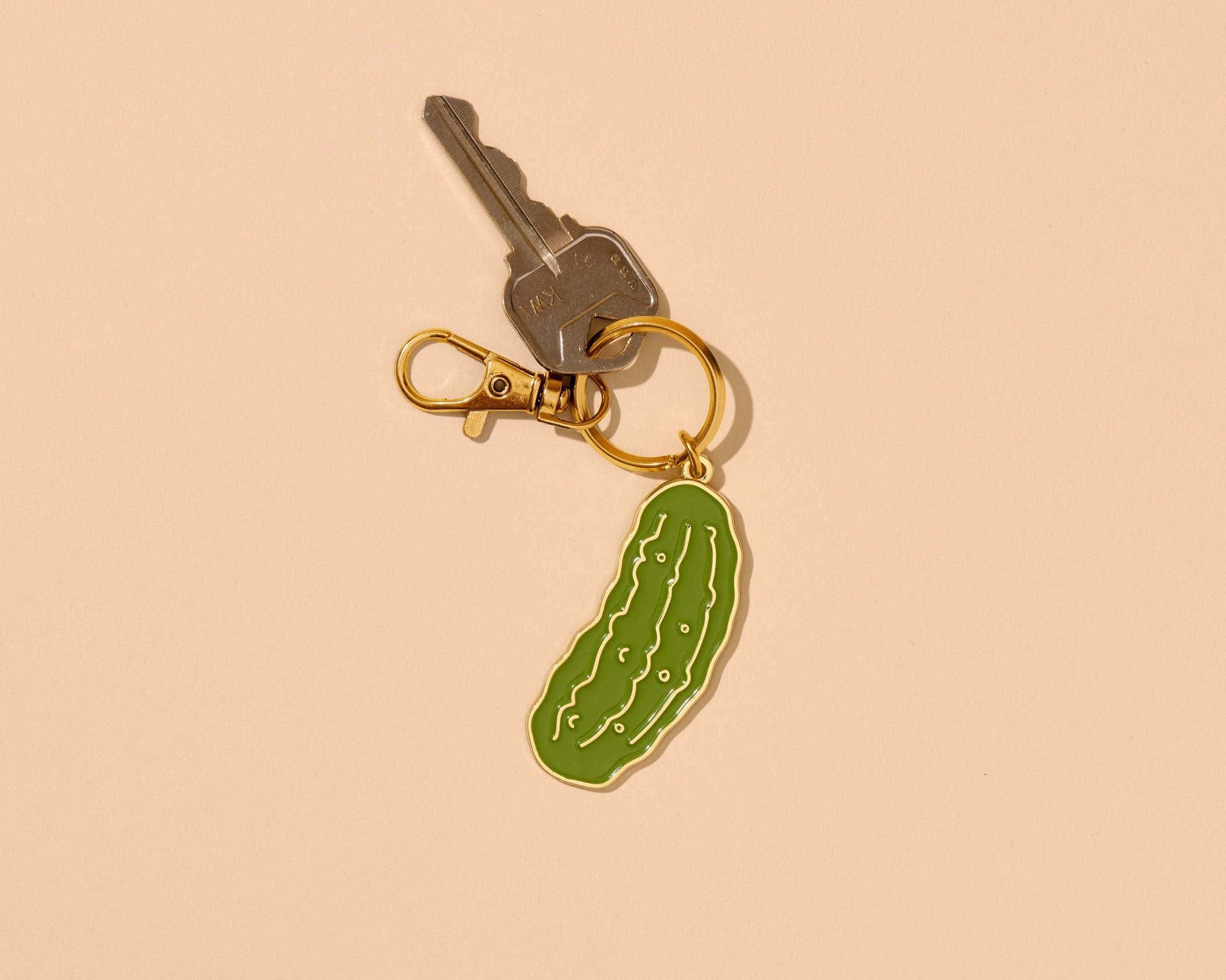 Enamel Keychain & Bag Charm—Pickle (Veggie, Foodie, Summer) - Image 2