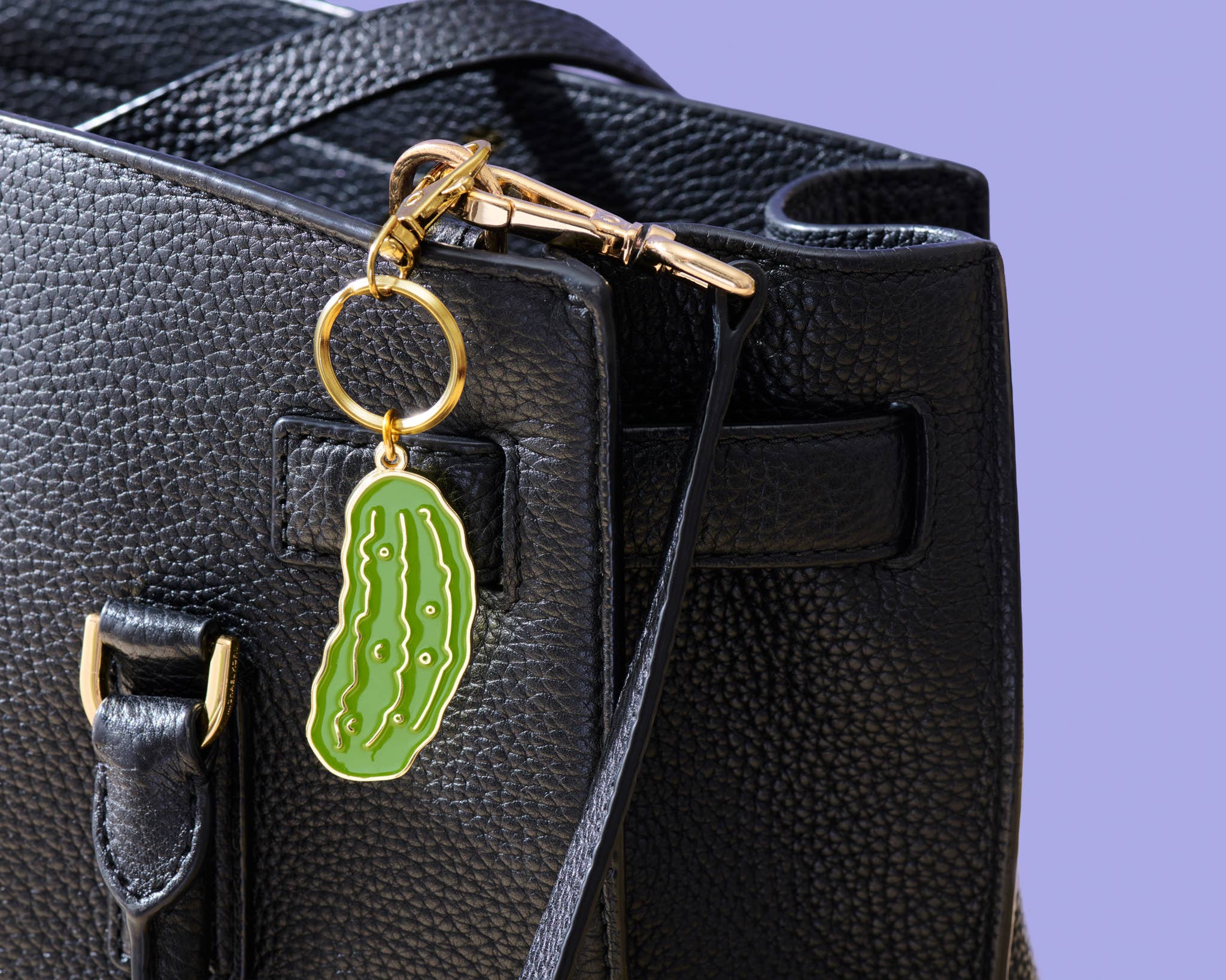 Enamel Keychain & Bag Charm—Pickle (Veggie, Foodie, Summer) - Image 3