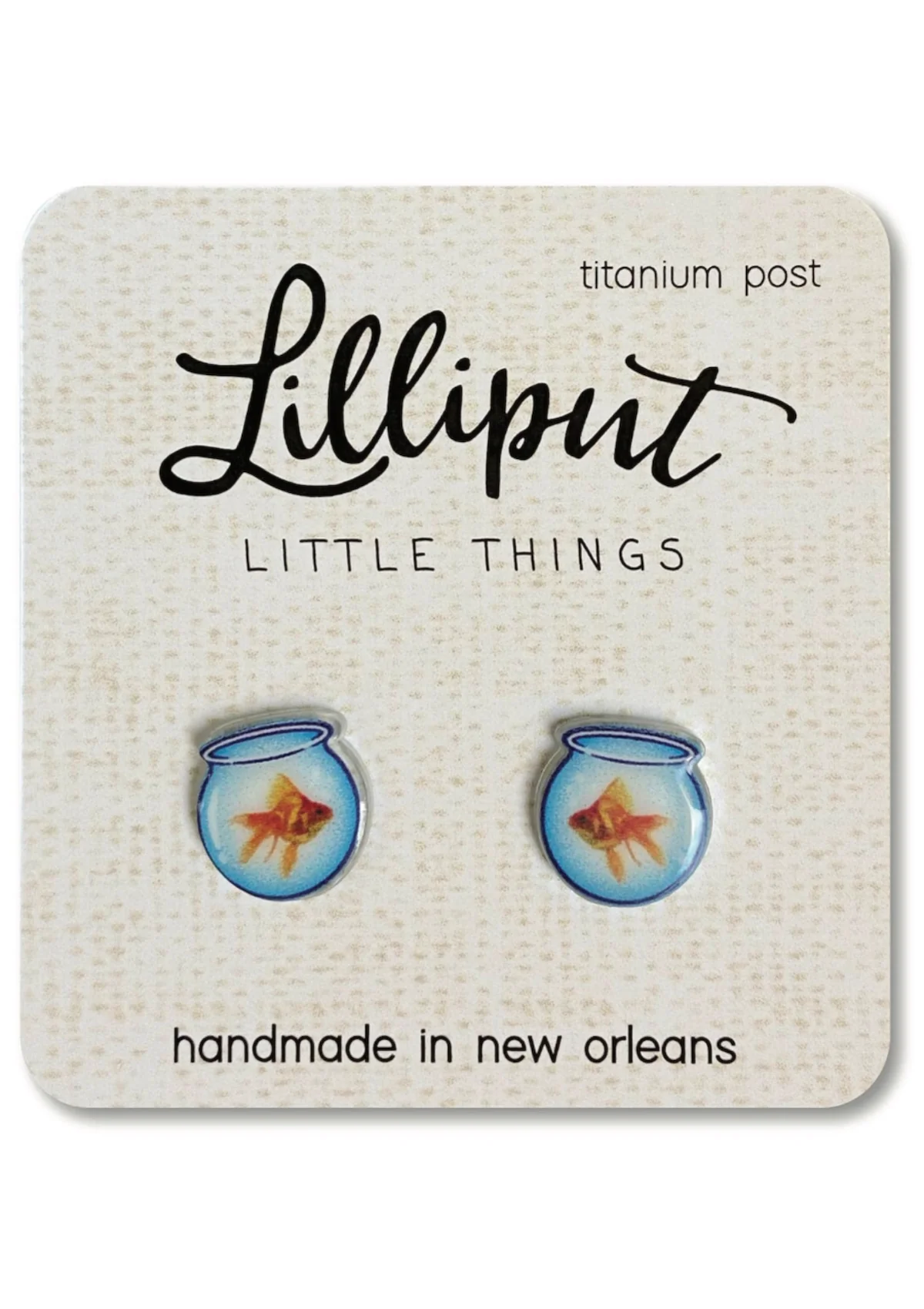 Splashy Fishbowl Earrings: Playful & Hypoallergenic Titanium Studs for Fun-Loving Souls! ✨