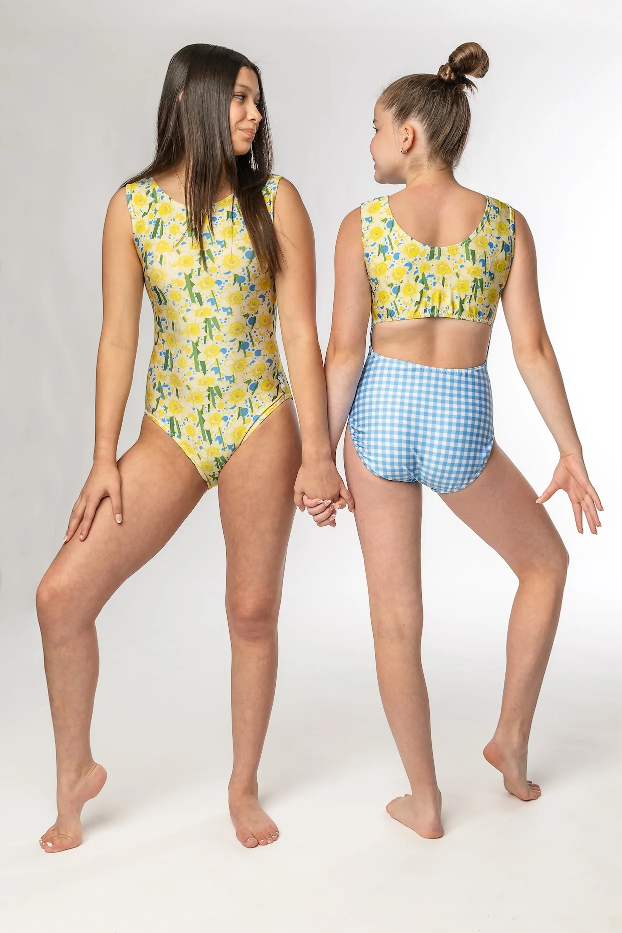 Daffodil Blue Gingham Vice Versa Foxy's Leotard (Which Will You Choose?