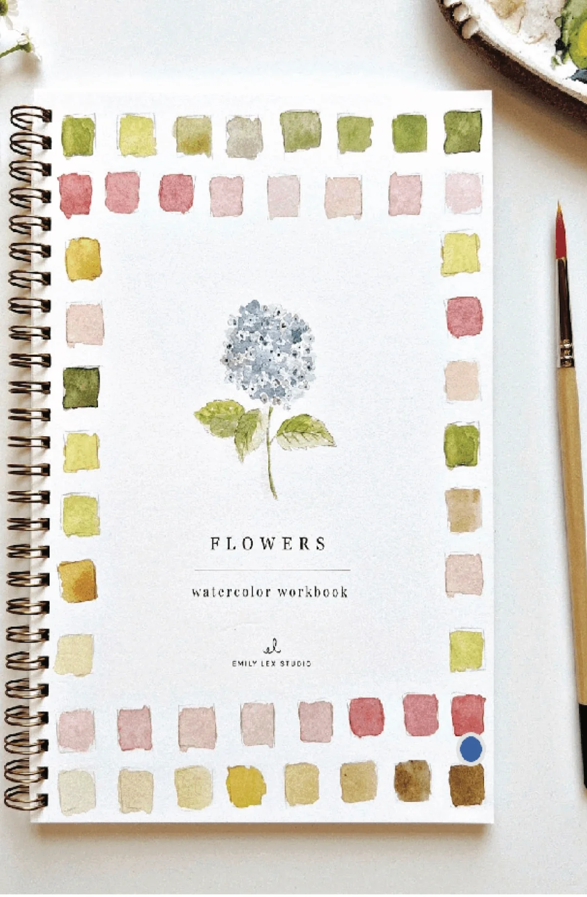 Flowers watercolor workbook