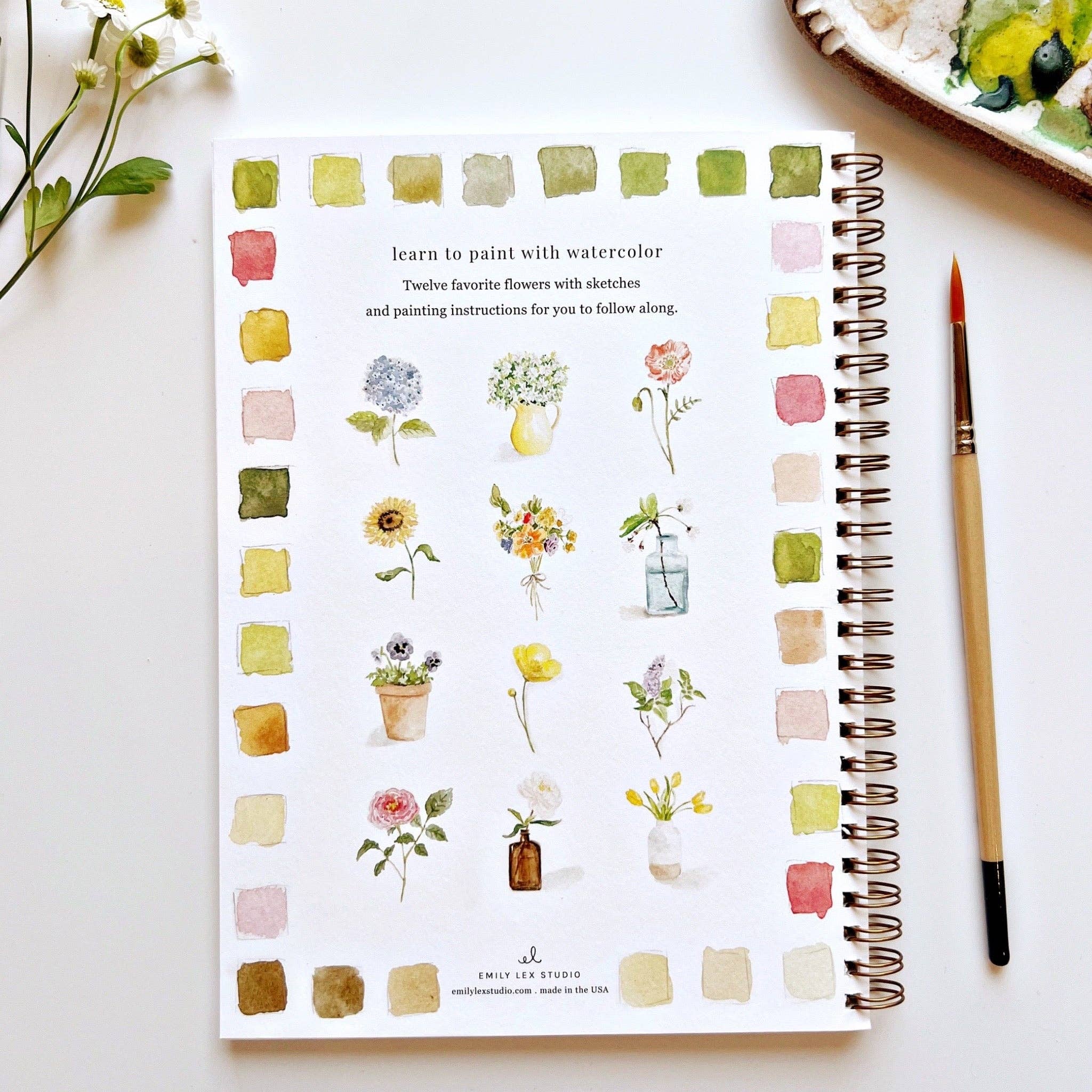 Flowers watercolor workbook - Image 2