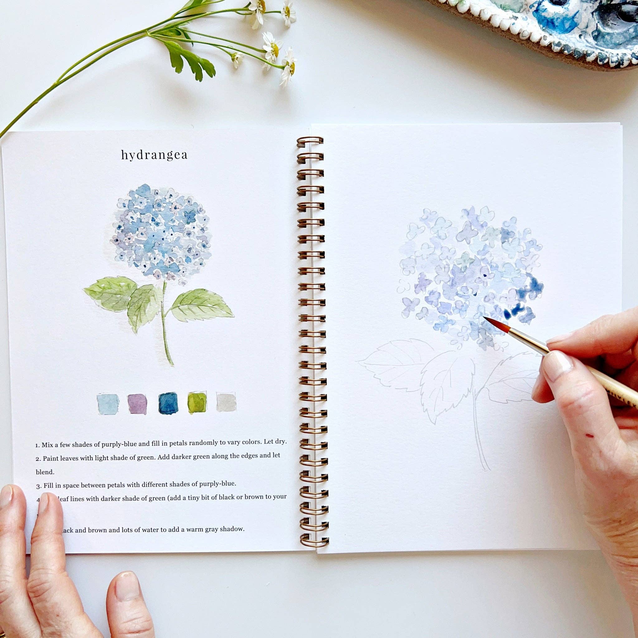Flowers watercolor workbook - Image 3