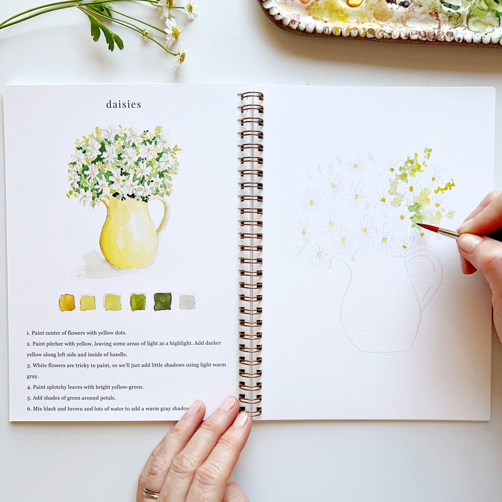 Flowers watercolor workbook - Image 4