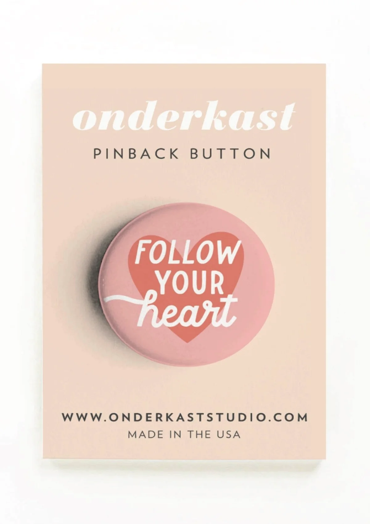Follow Your Heart Pin - Cute & Colorful Accessory