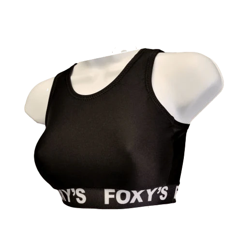 Foxy's Banded Nylon Black Sports Bra - Image 3