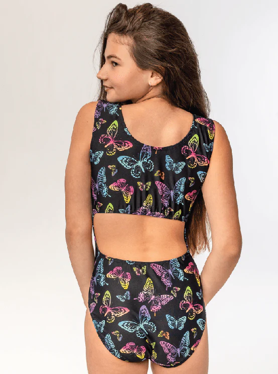 Black Light Butterfly Gymnastics Leotard (More Coming Soon) - Image 3