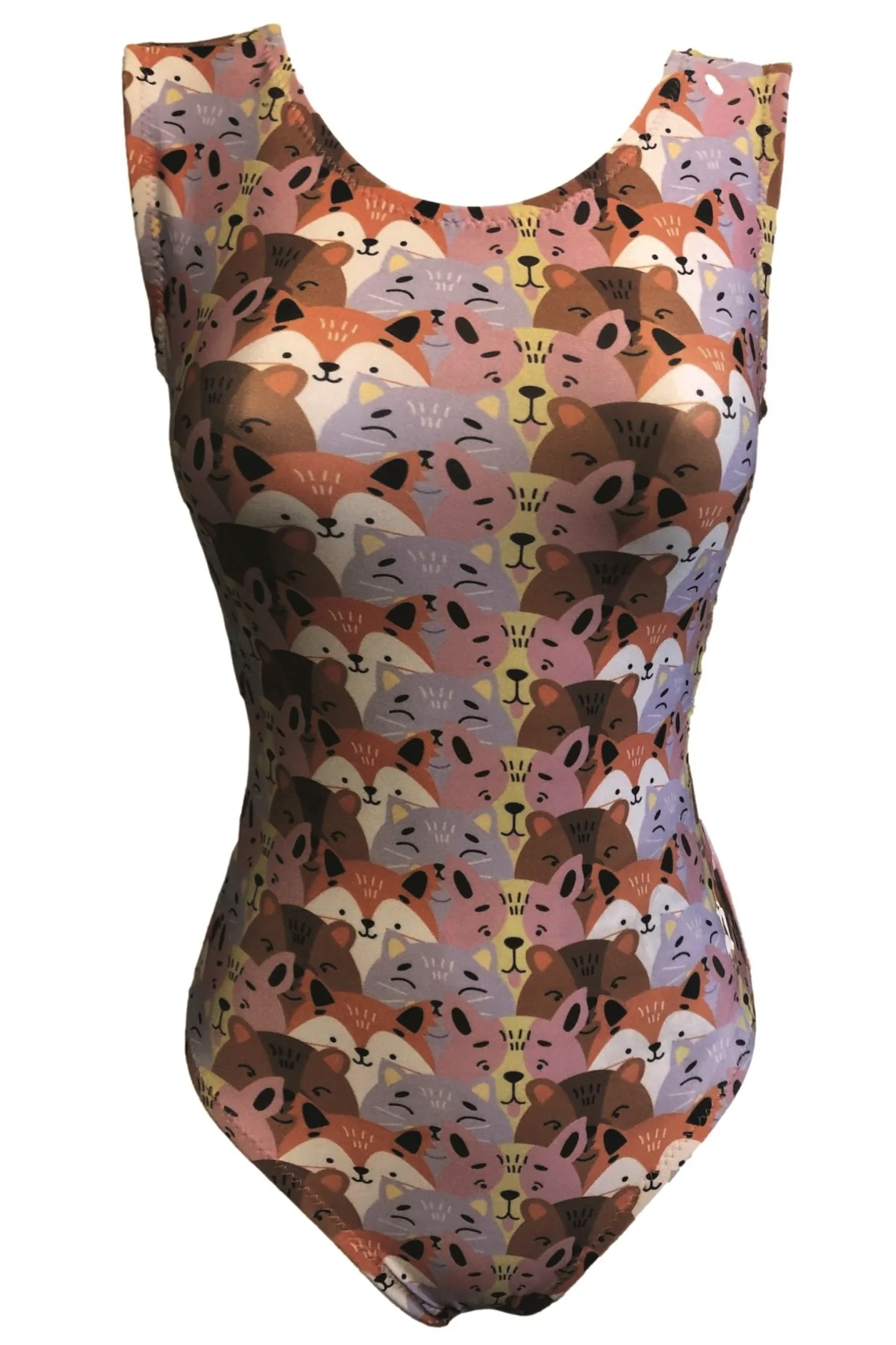 Friendship is Happiness Girls Gymnastics Leotard - Cute Animal Print | Foxy's Leos