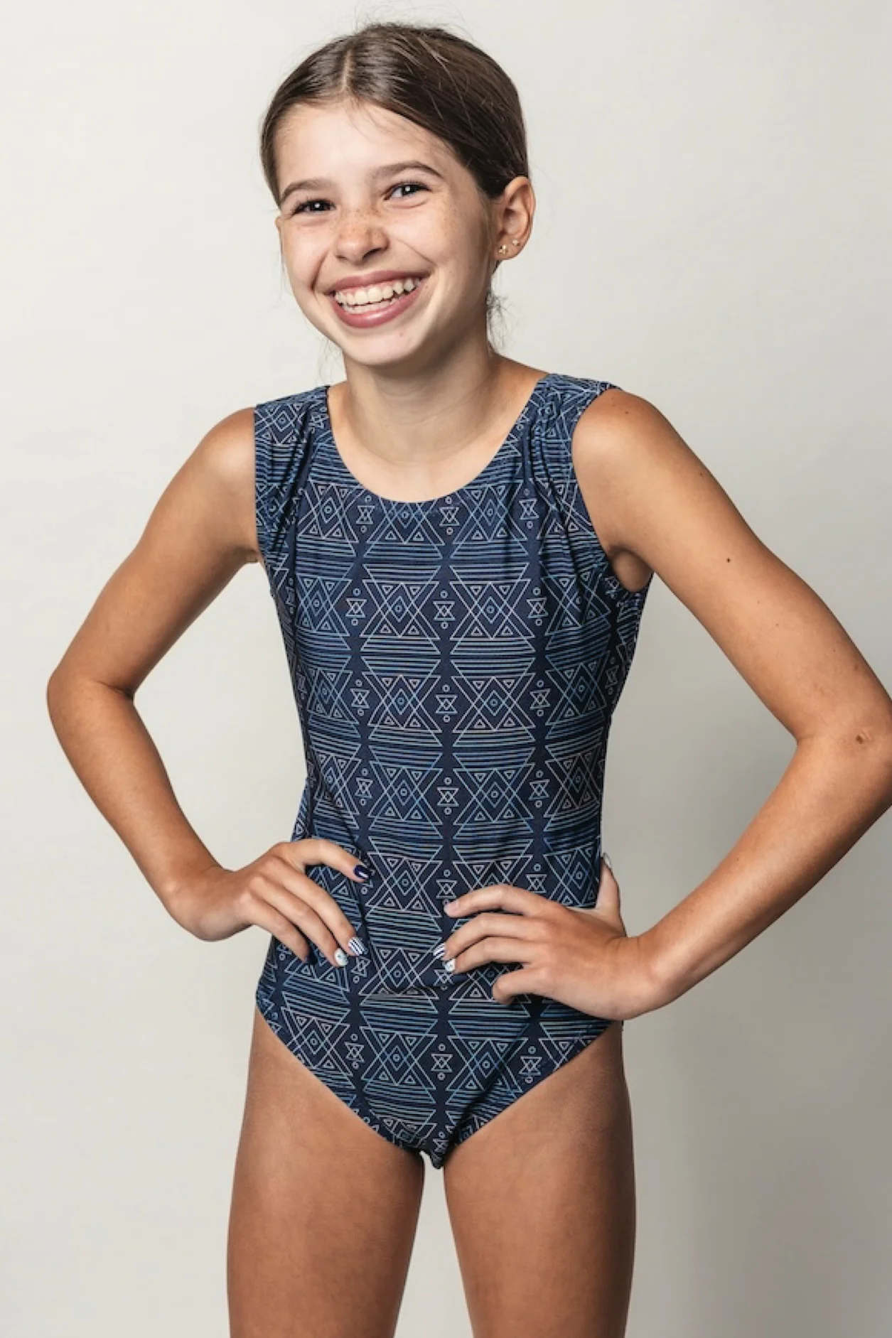 Geo Storm Leotard for Girls - Gymnastics & Dance - Foxy's Leos