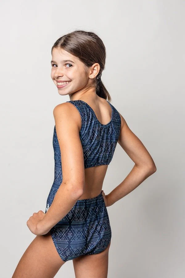 Geo Storm Leotard for Girls - Gymnastics & Dance - Foxy's Leos - Image 2