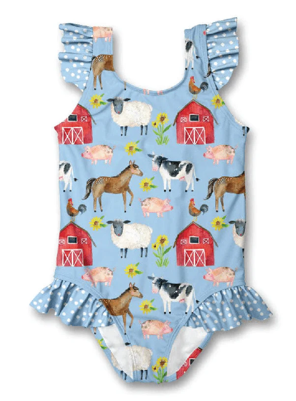 Girls' Barnyard Friends Swimsuit