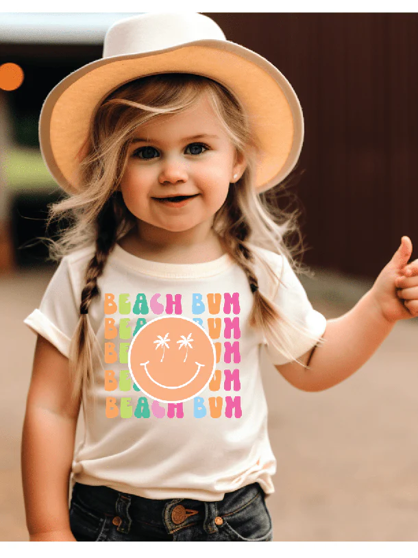 Girls' Beach Bum Graphic Tee - Cute Summer T-Shirt - Foxy's