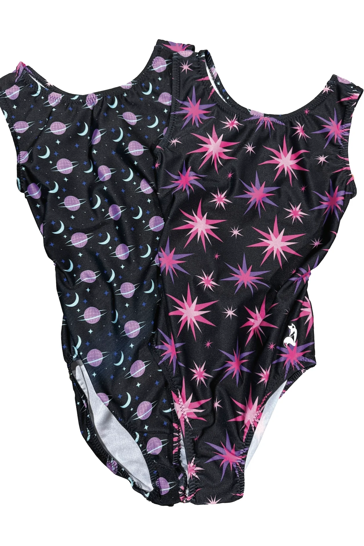 Girls' Stars & Planets Vice Versa Gymnastics Leotard - Foxy's Leotards - Choose Your Style!