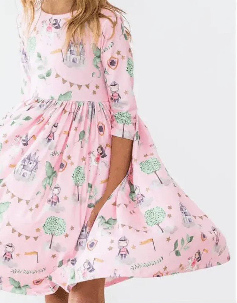Girls' 'Once Upon a Time' Twirl Dress - Size 4 - Magical Pocket Fun!