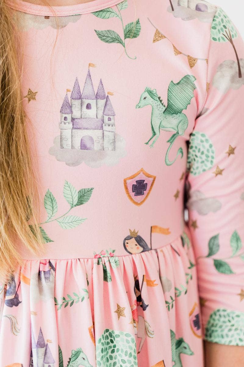 Girls' 'Once Upon a Time' Twirl Dress - Size 4 - Magical Pocket Fun! - Image 3