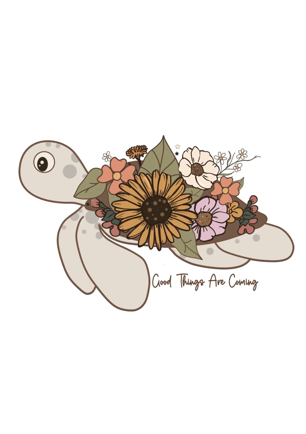 Good things are coming turtle sticker