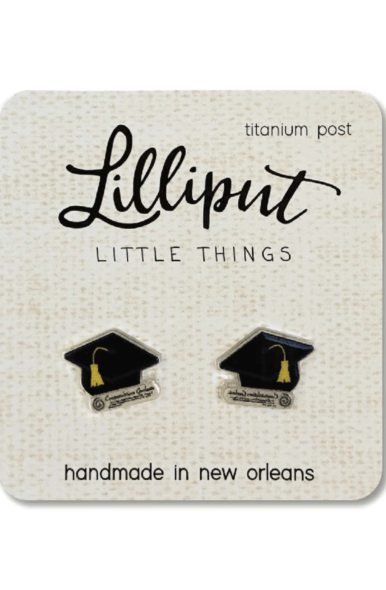 Graduation Cap Earrings // Grad Gift