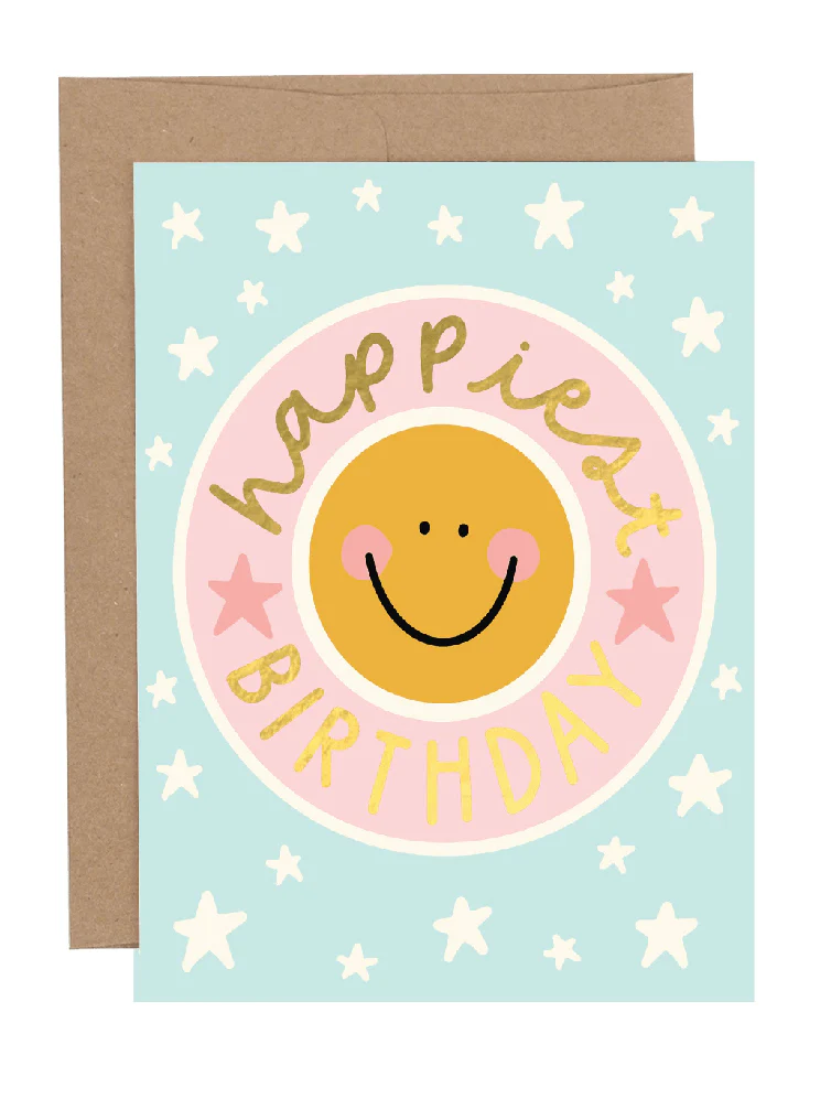 Happiest Birthday Smiley Face Greeting Card