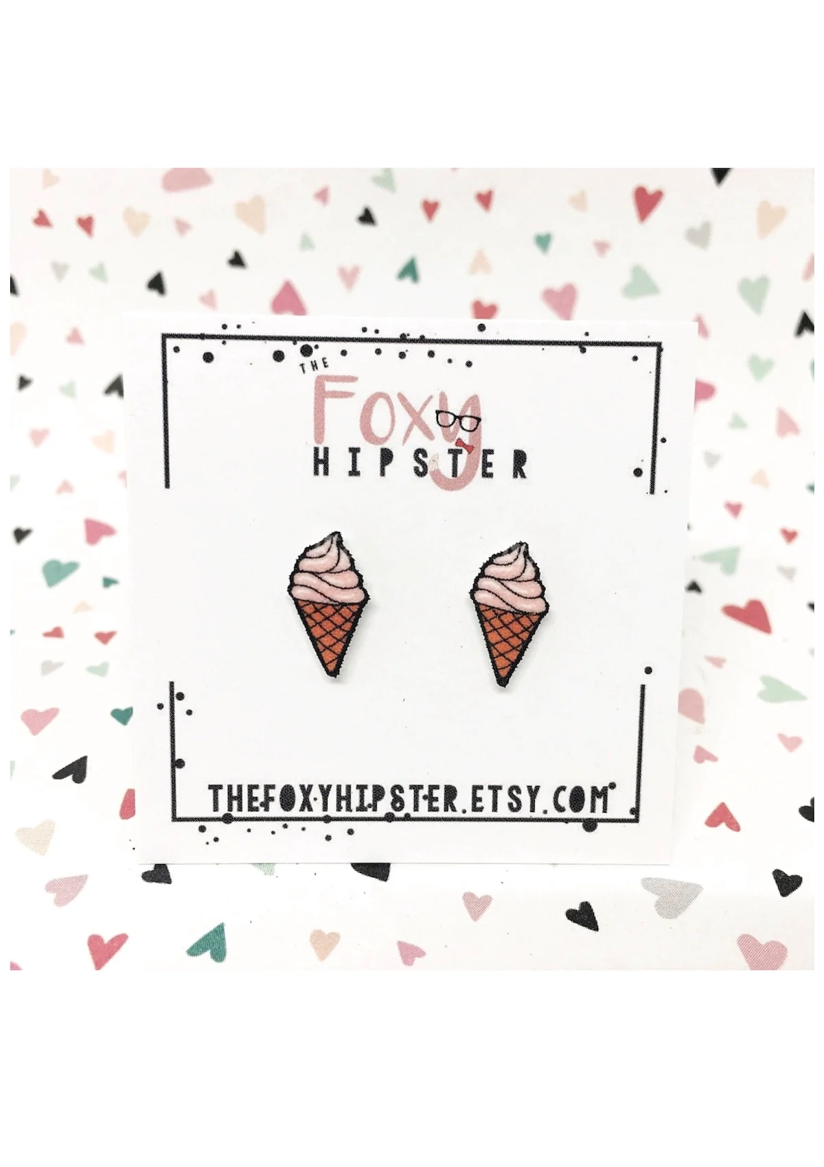 Ice Cream Cone Stud Earrings - Fun & Sweet Jewelry for Girls!