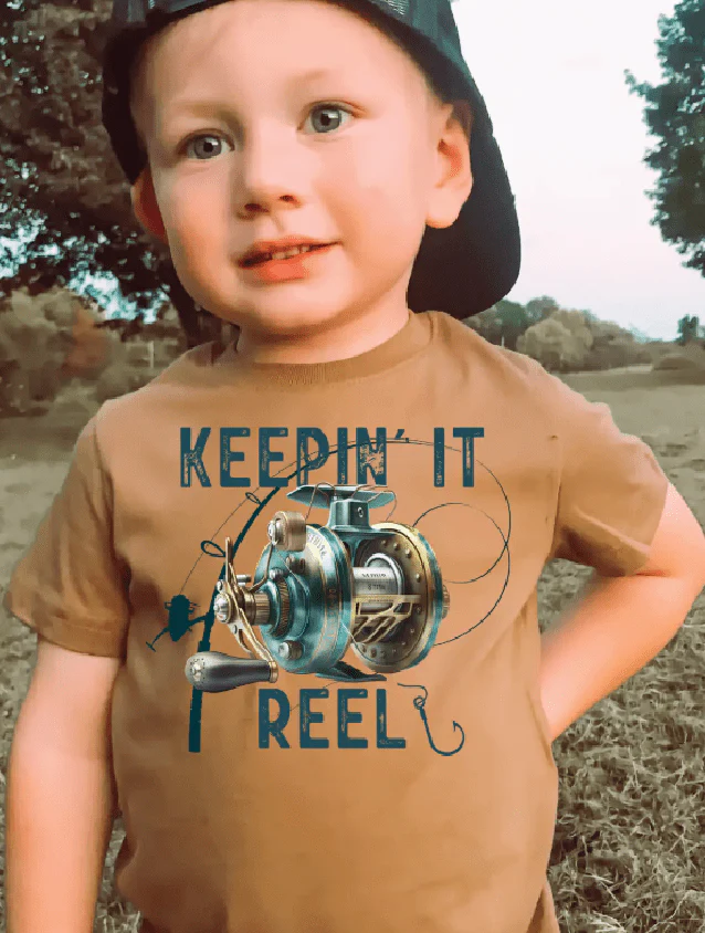 Boys Keepin' It Reel Graphic Tee (Size 5)
