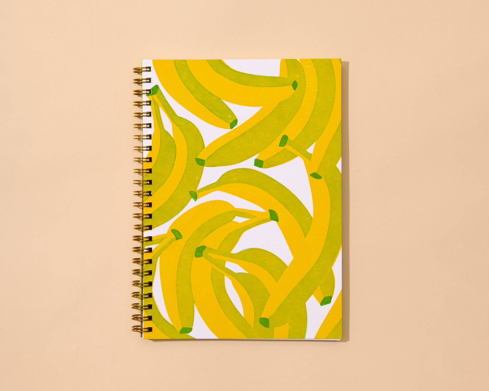 Letterpress A5 Spiral Notebook—Bananas (Modern Summer Fruit) - Image 2