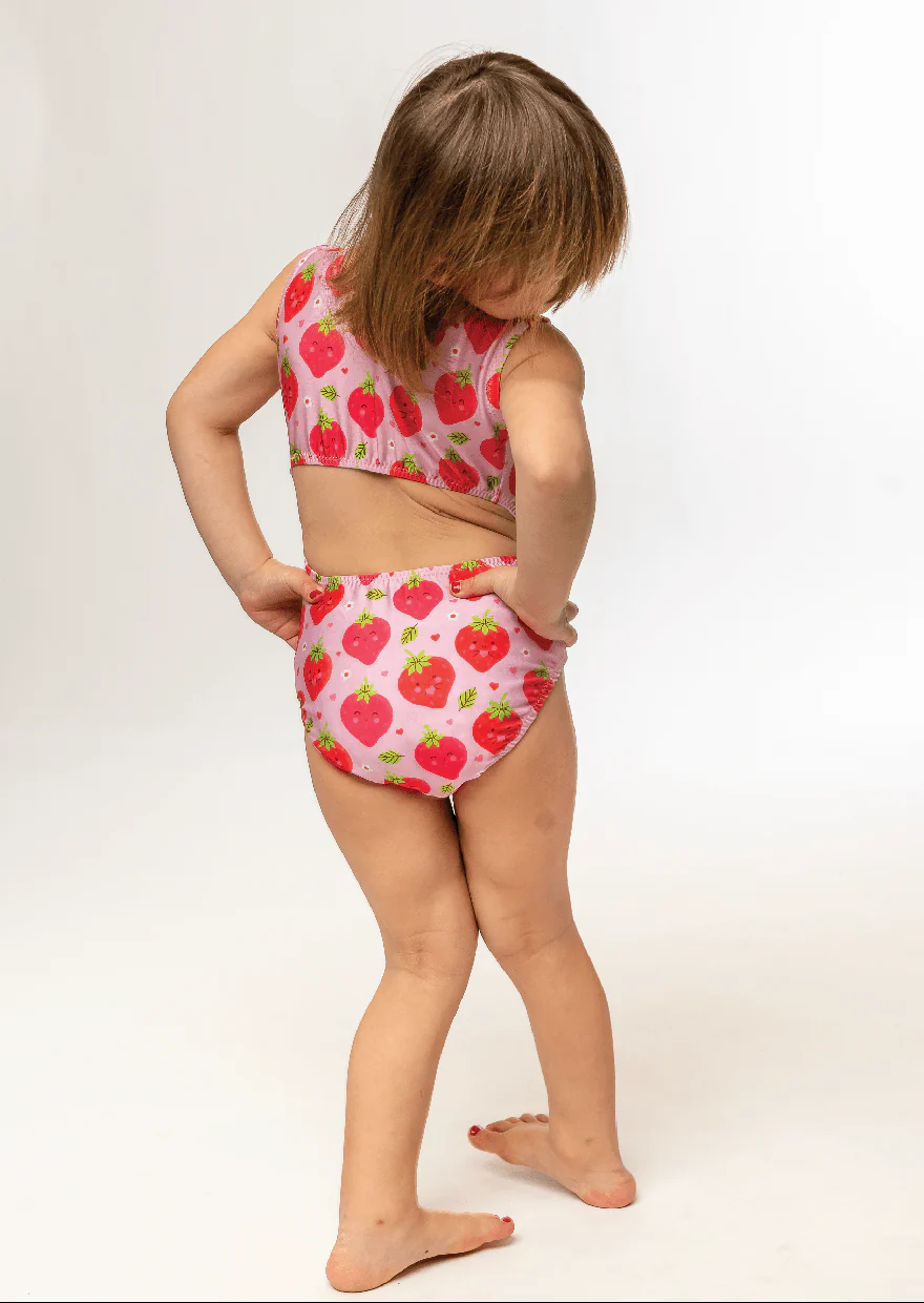 Strawberry Sweets Gymnastics Leotard Set for Toddlers - Includes Doll Leotard - Image 3
