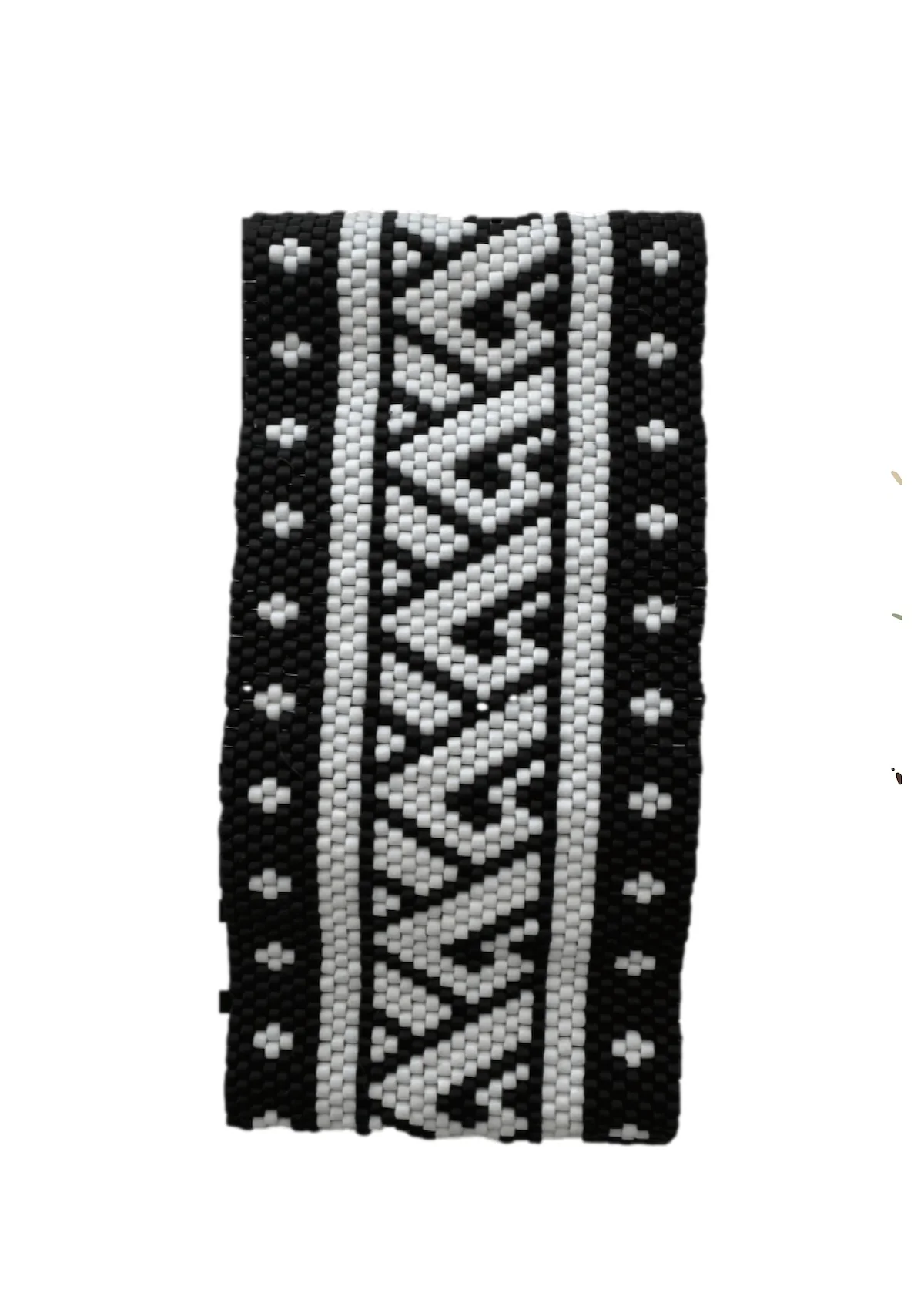 Peyote Handmade Bracelet in Black & White