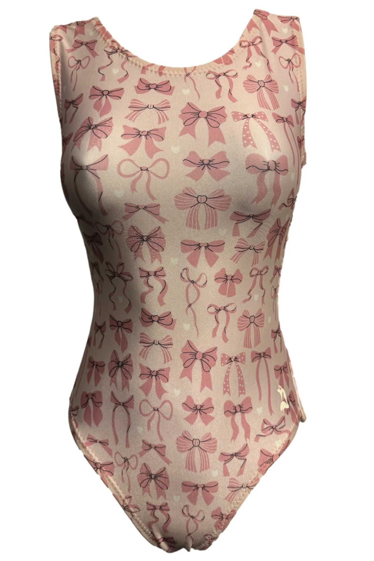 Pink Bow Gymnastics Leotard - Foxy's Cute Bowtique Leo for Girls