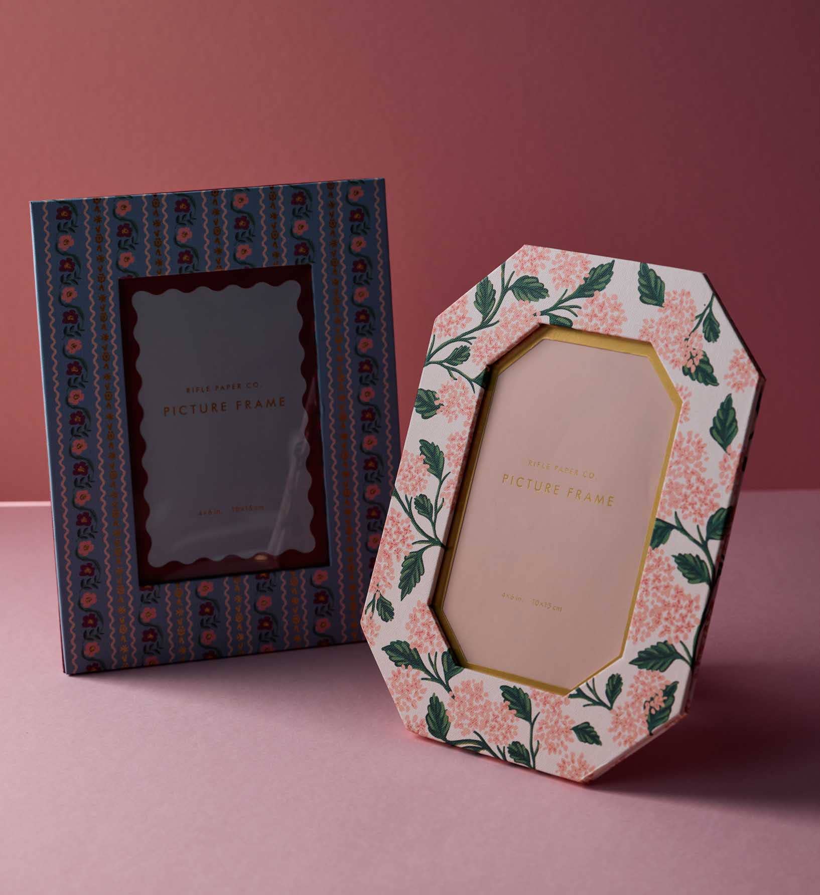 Pink Hydrangea Paper Wrapped Picture Frame - Image 2