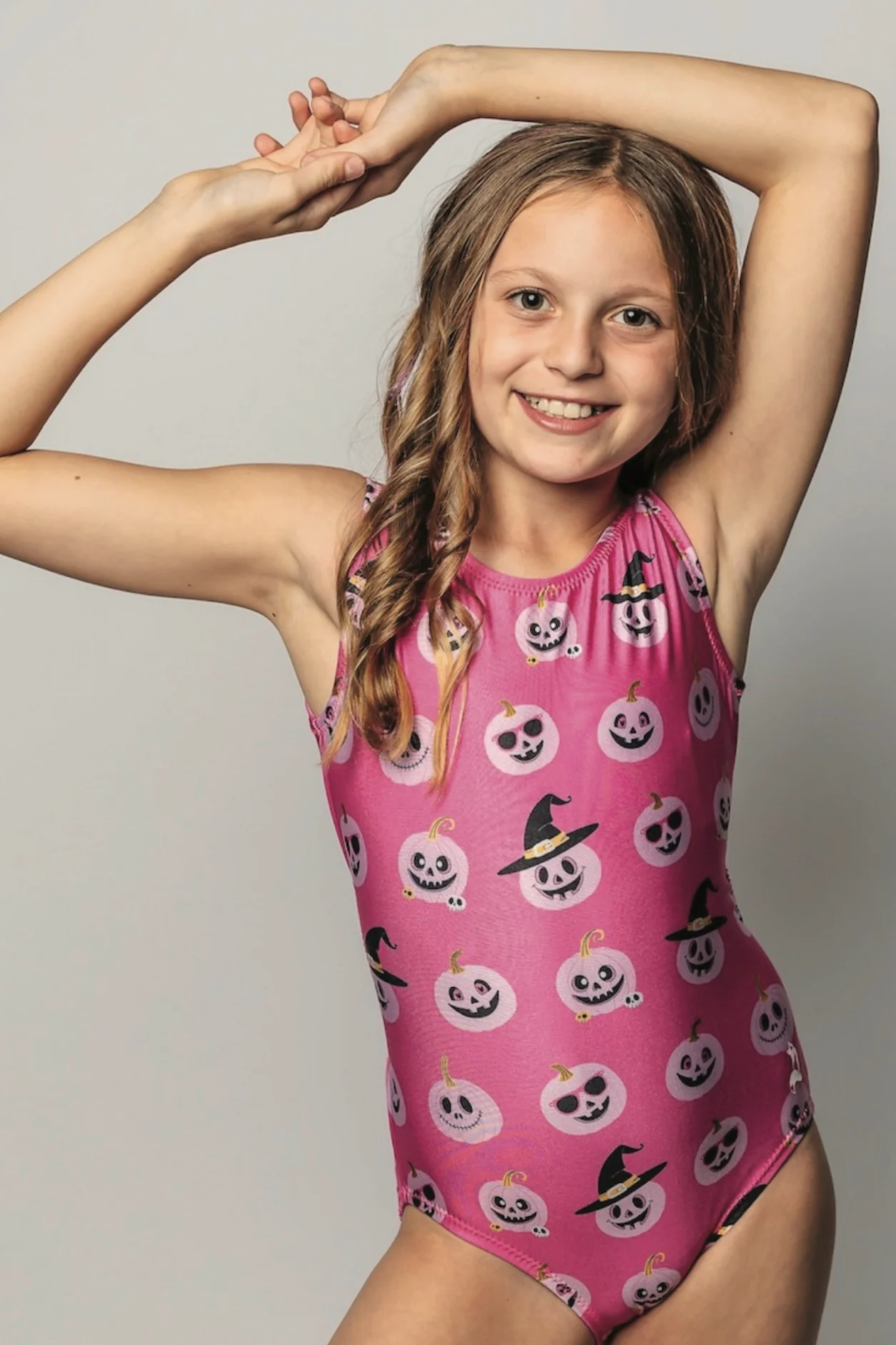 Pink Pumkin Halloween Leotard- Limited Edition Spooky Style