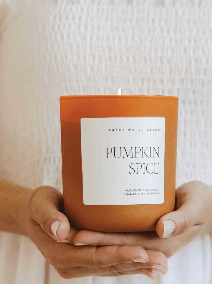Pumpkin Spice 15 oz Soy Candle, Matte Jar - Fall Decor