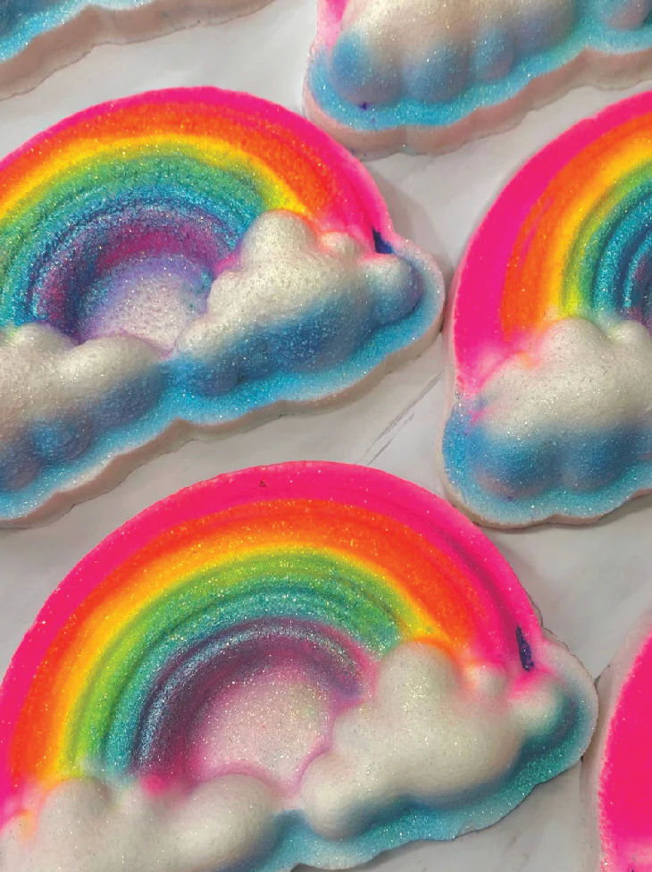 Rainbow Bath Bombs - Fun, Fizzy & Fruity Scents! | Foxy's