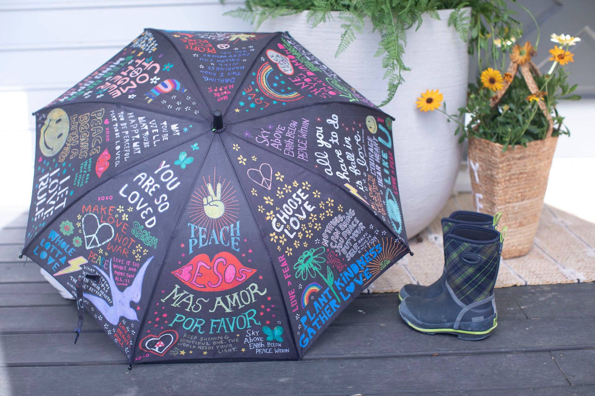 Retractable Sugarboo Umbrella with Sleeve - 22" - Image 2