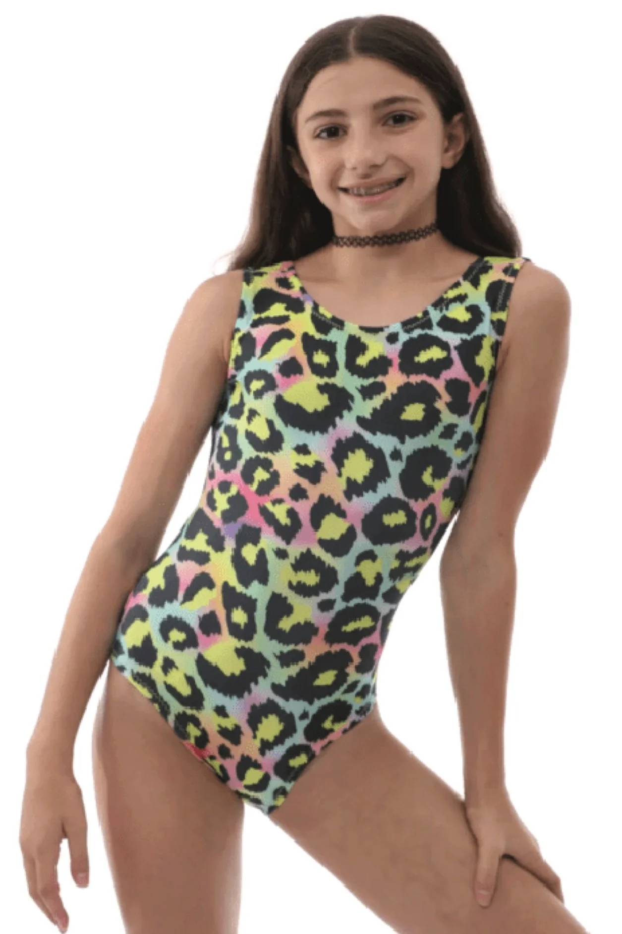Roaring Rainbow Leotard - Fun & Comfy Gymnastics Leotard for Girls - Foxy's Leos