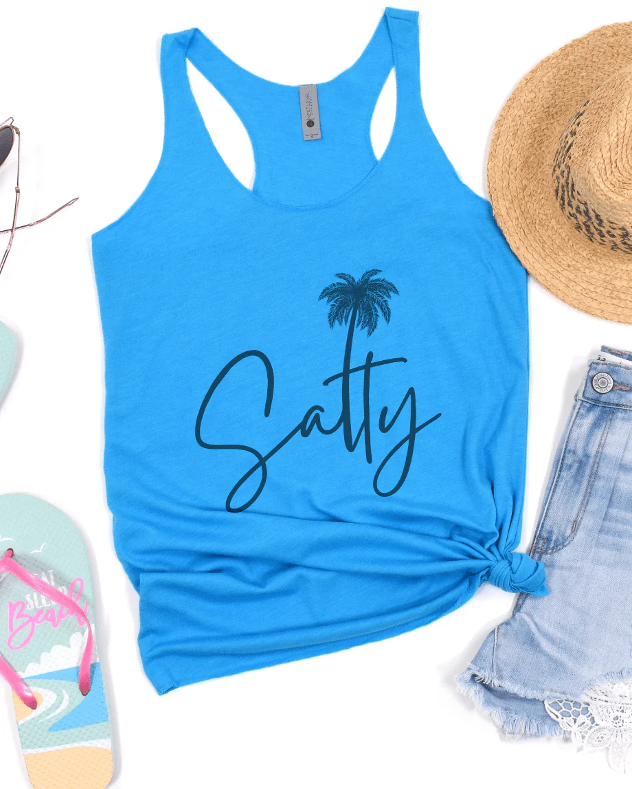 Salty Beach Racerback Tank Top