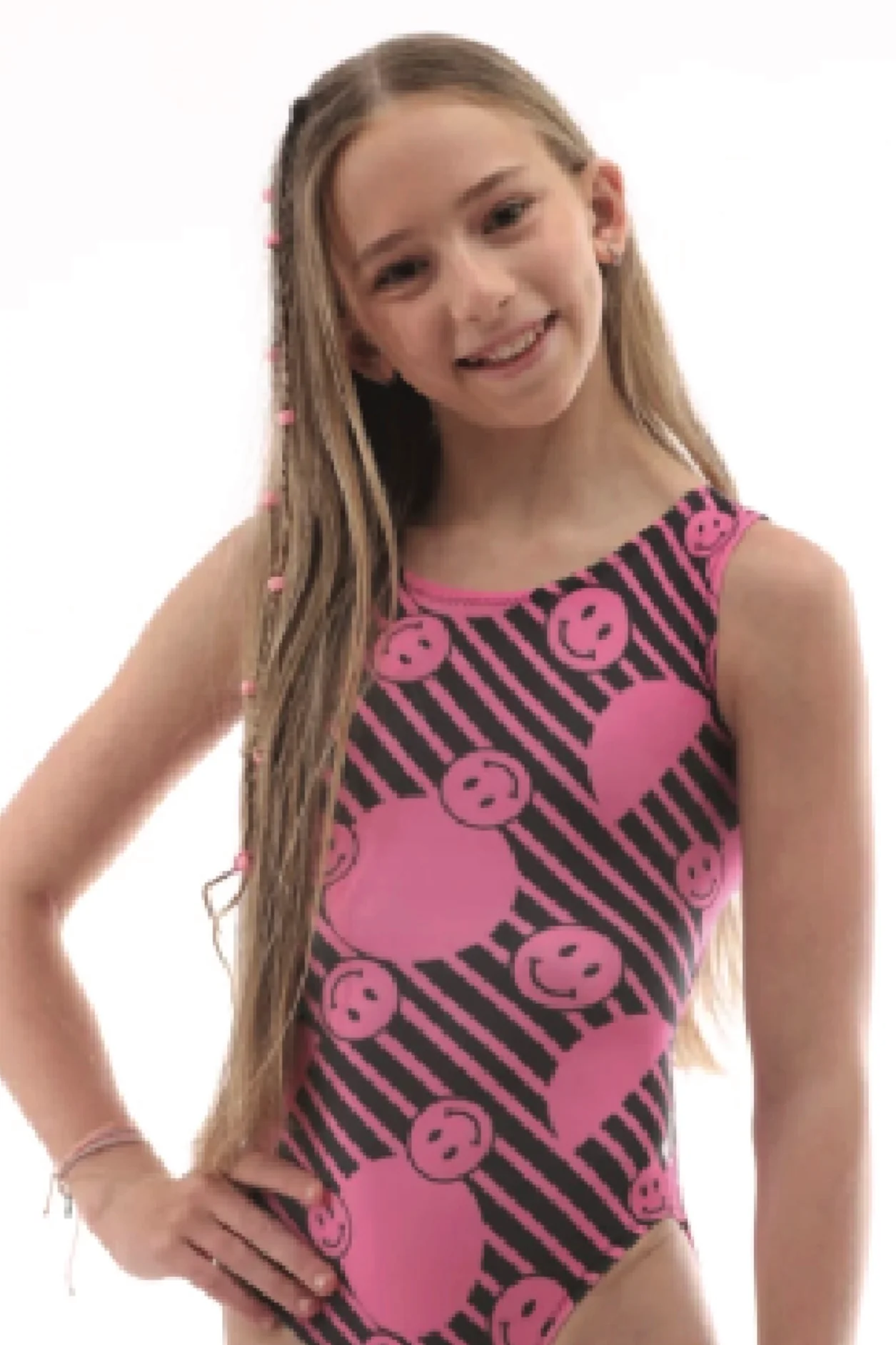 No Worries Smiley Face Gymnastics Leotard - Fun, Comfortable & Made in USA!