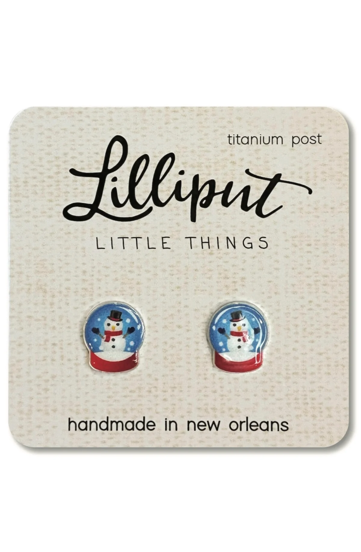 Snowman Snow Globe Earrings // Christmas // Stocking Stuffer