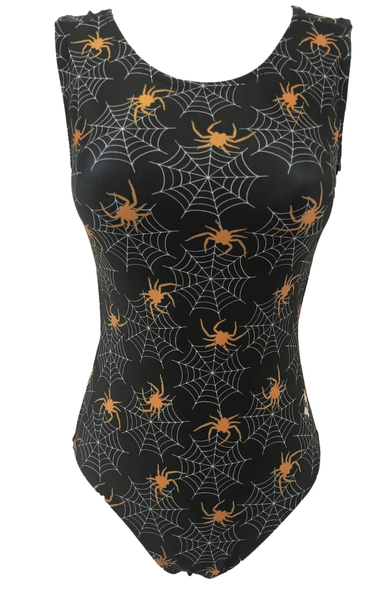 Spooky Spider Web Halloween Gymnastics Leotard